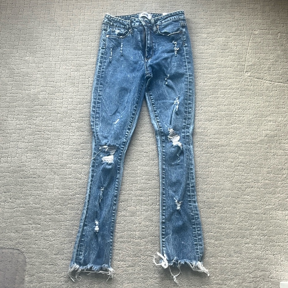 Paige High Rise Skinny Jeans Size 28